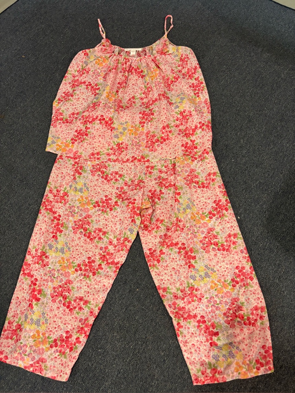 OSCAR DE LA RENTA VINTAGE SZ XL PAJAMAS PINK LABEL EUC CAPRI